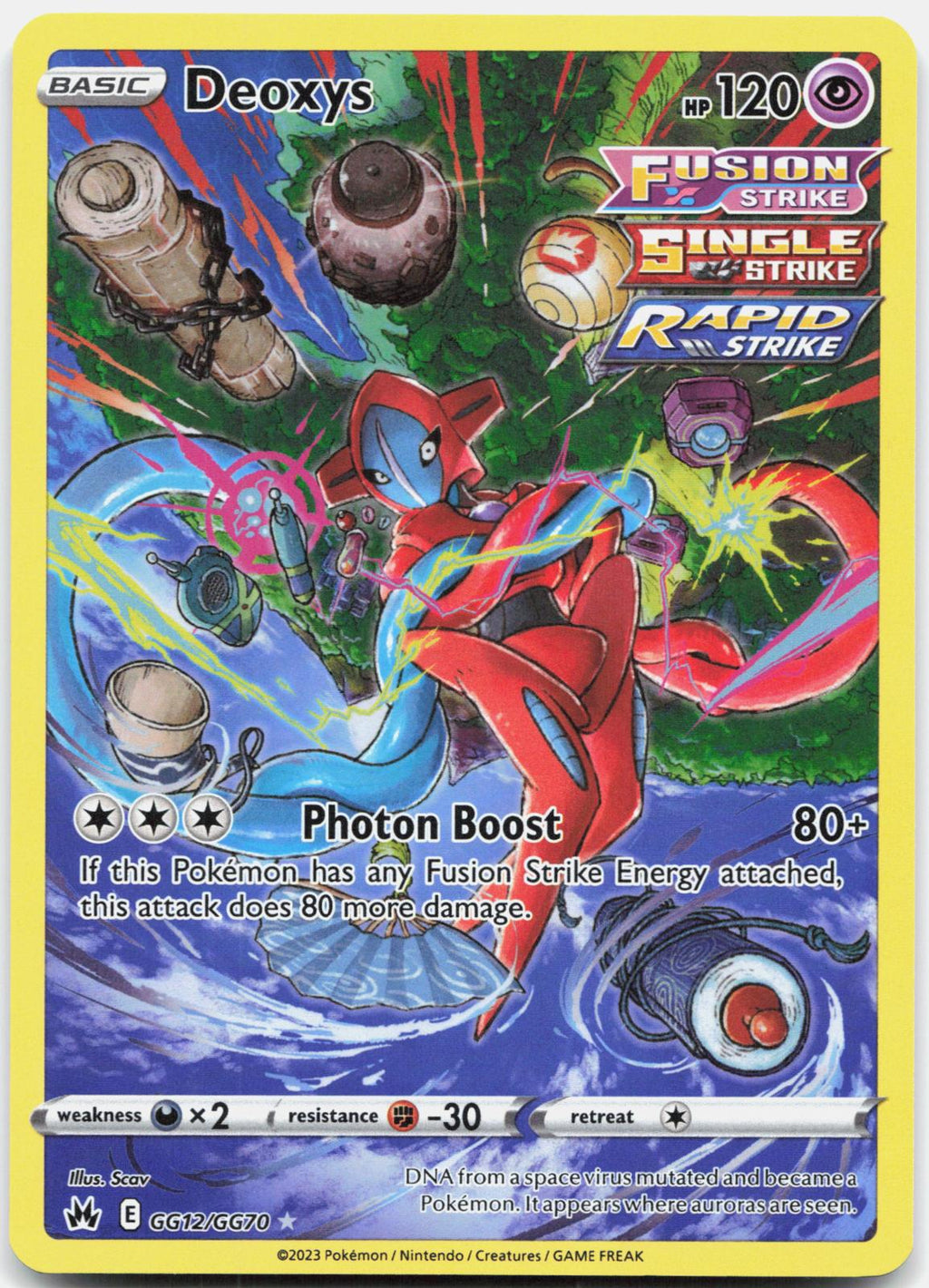 Deoxys GG12/GG70 Holo Crown Zenith Galarian Gallery Pokemon NM