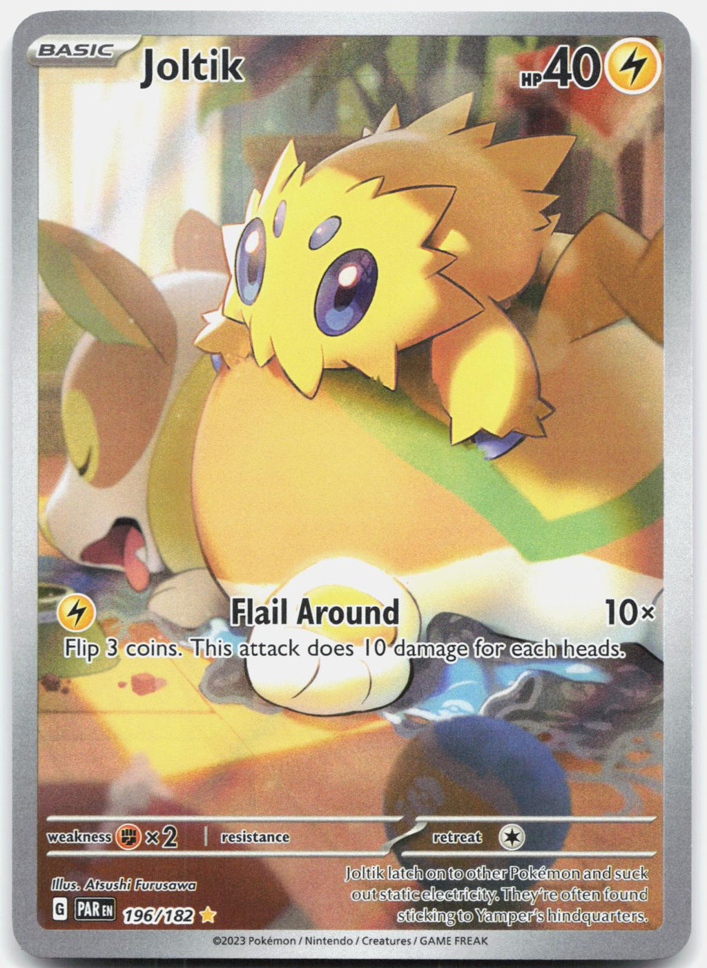Joltik 196/182 Illustration Rare Paradox Rift Pokemon Holo Near Mint