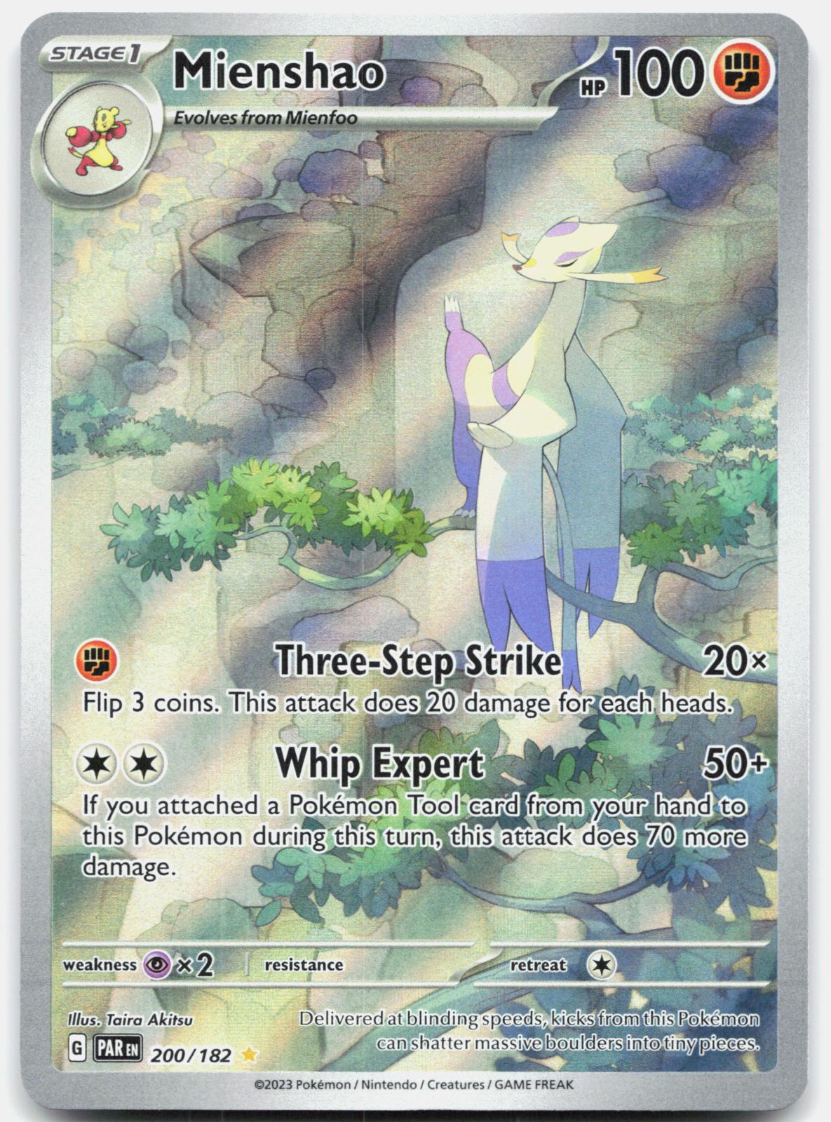 Mienshao 200/182 Illustration Rare Paradox Rift Pokemon Holo Near Mint