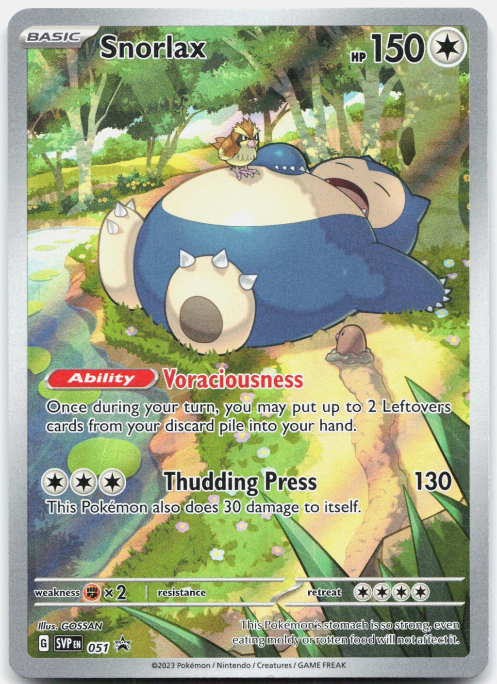 Snorlax 051 Holo Promo Scarlet & Violet Promo Pokemon Near Mint