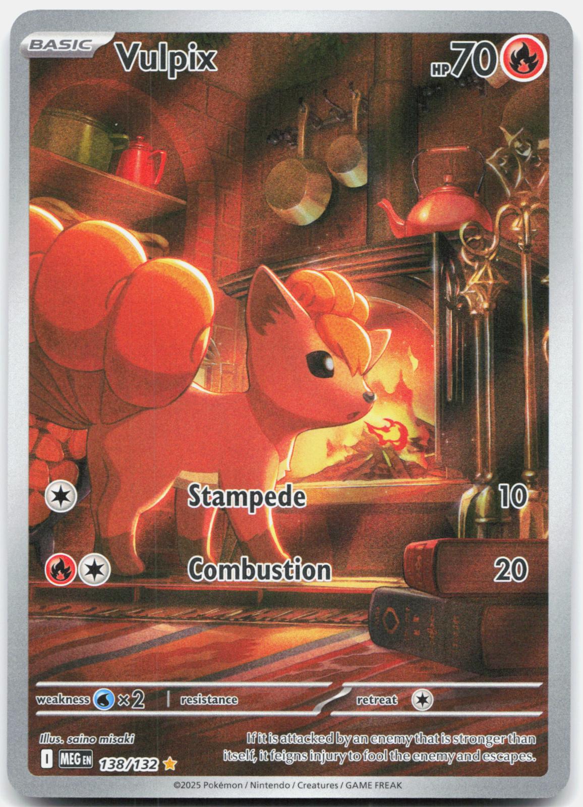 Vulpix 138/132 Illustration Rare Mega Evolution Pokemon Holo Near Mint
