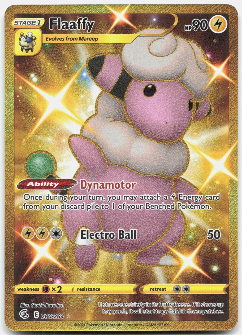 Flaaffy 280/264 Secret Rare Fusion Strike Pokemon Holo Near Mint