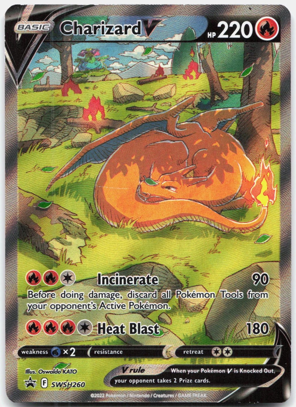 Charizard V SWSH260 Holo Promo Sword & Shield Promo Pokemon Near Mint