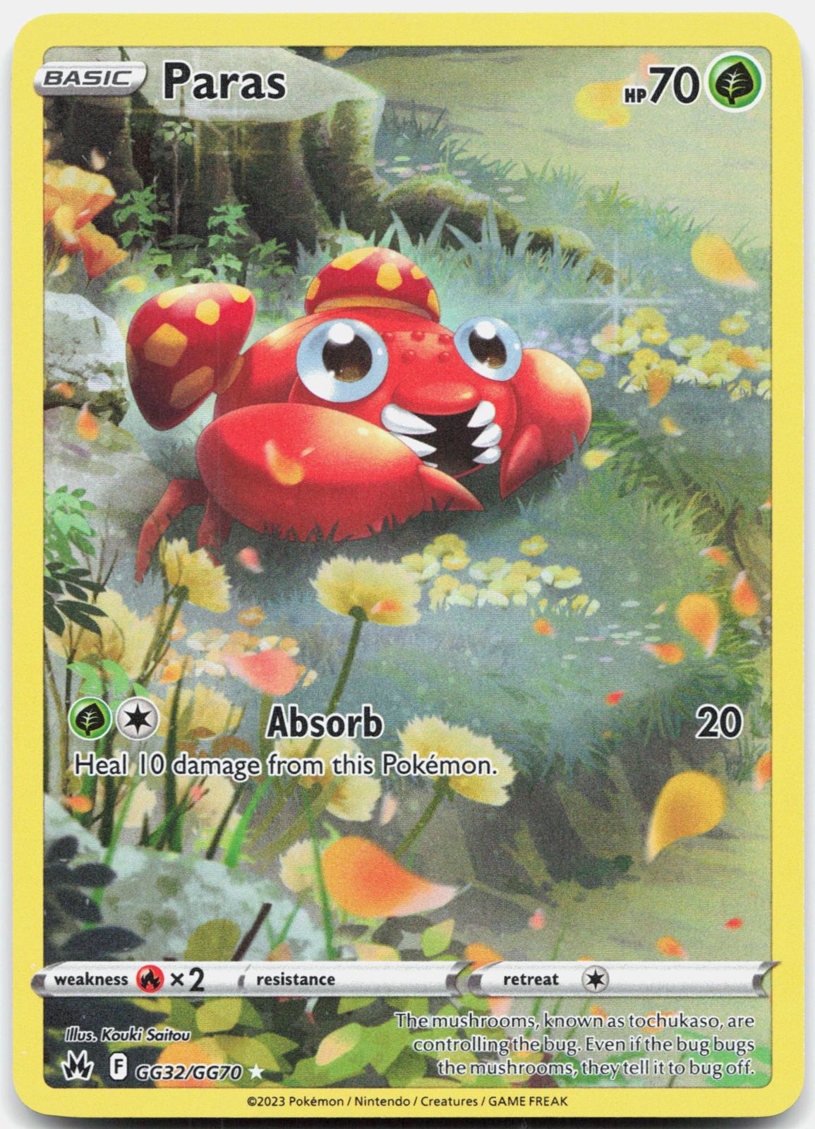 Paras GG32/GG70 Holo Crown Zenith Galarian Gallery Pokemon NM