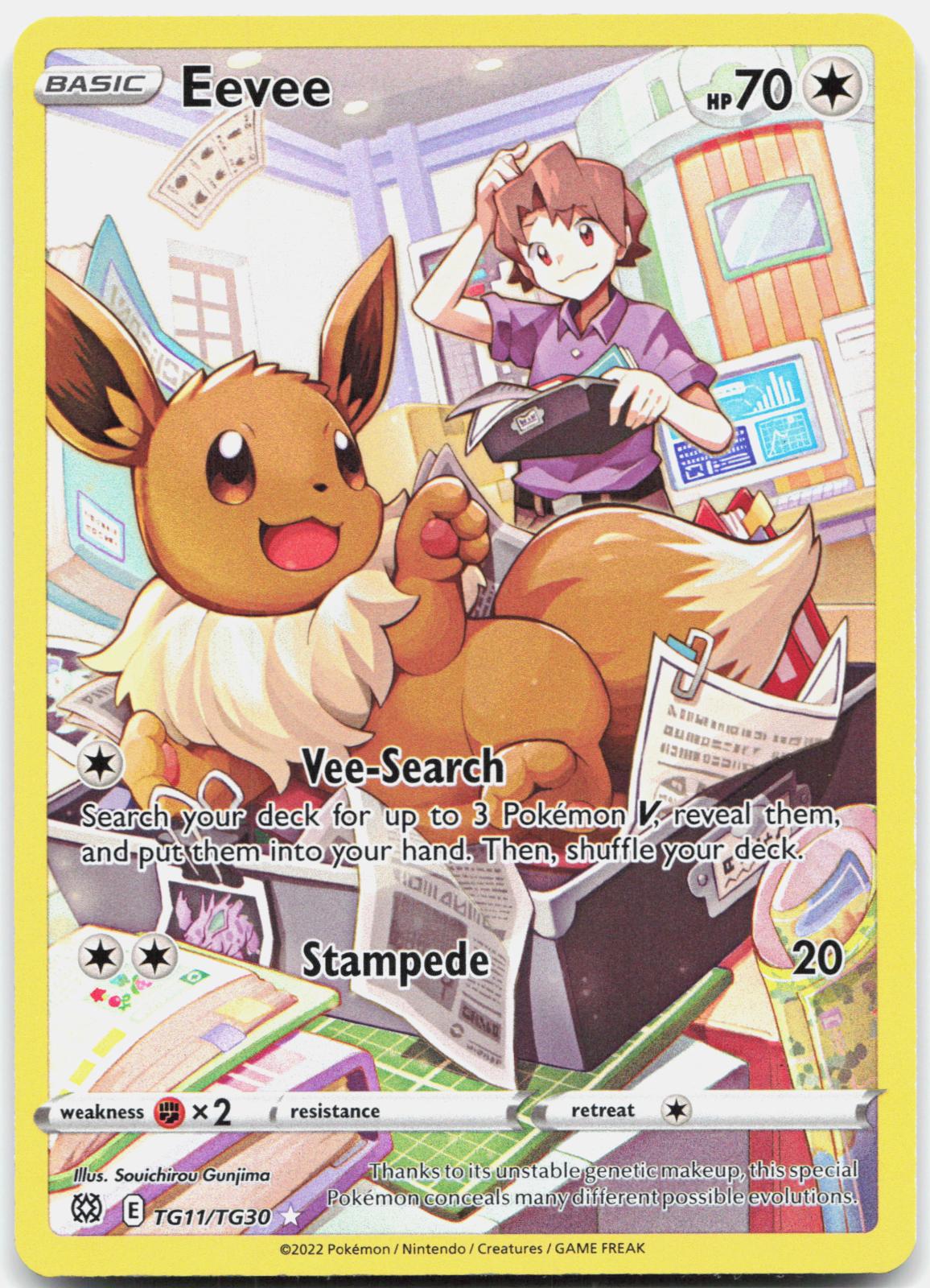 Eevee TG11/TG30 Holo Brilliant Stars Trainer Gallery Pokemon NM