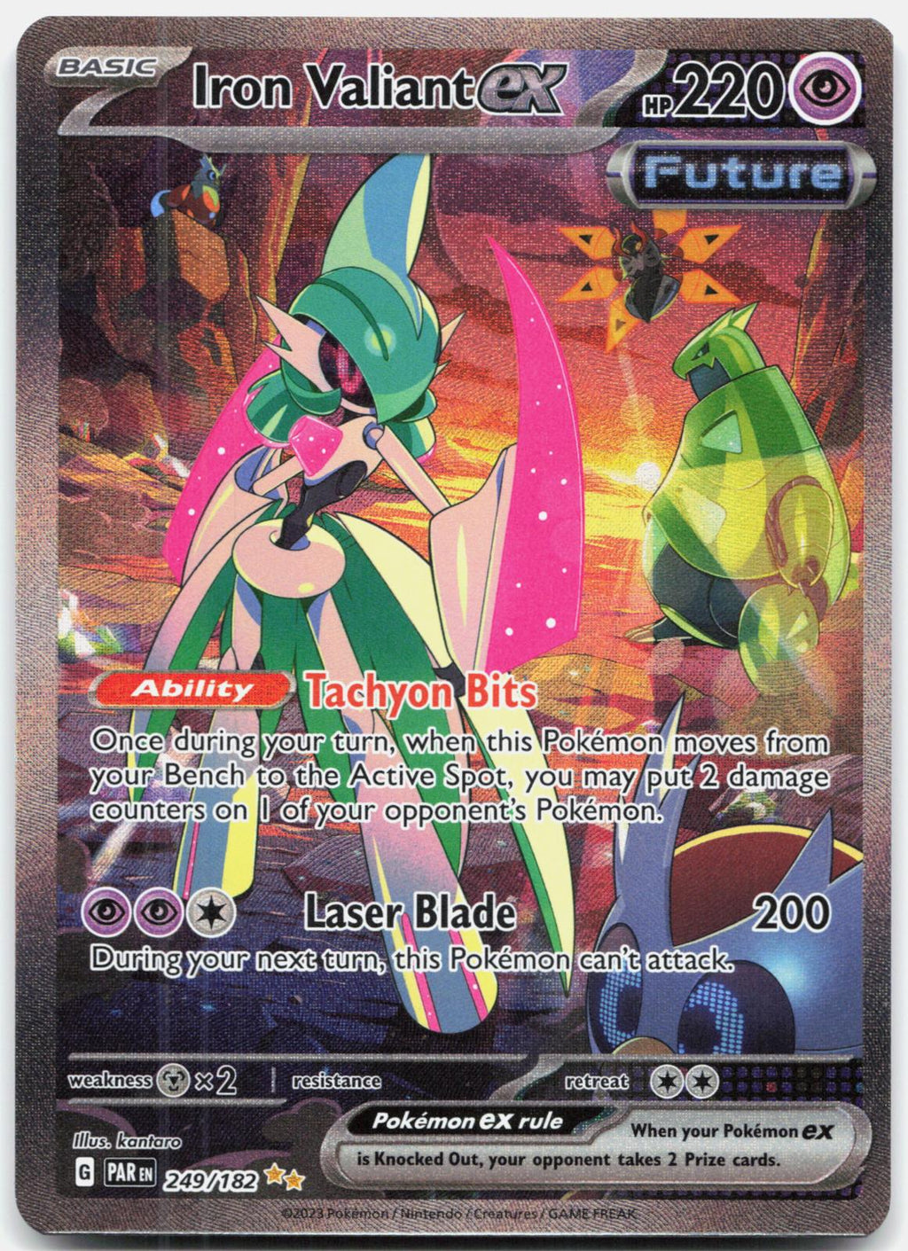 Iron Valiant ex 249/182 Special Illustration Rare Paradox Rift Pokemon Holo NM