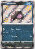 Shroodle 189/091 Shiny Rare Paldean Fates Pokemon Holo Near Mint