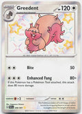 Greedent 206/091 Shiny Rare Paldean Fates Pokemon Holo Near Mint