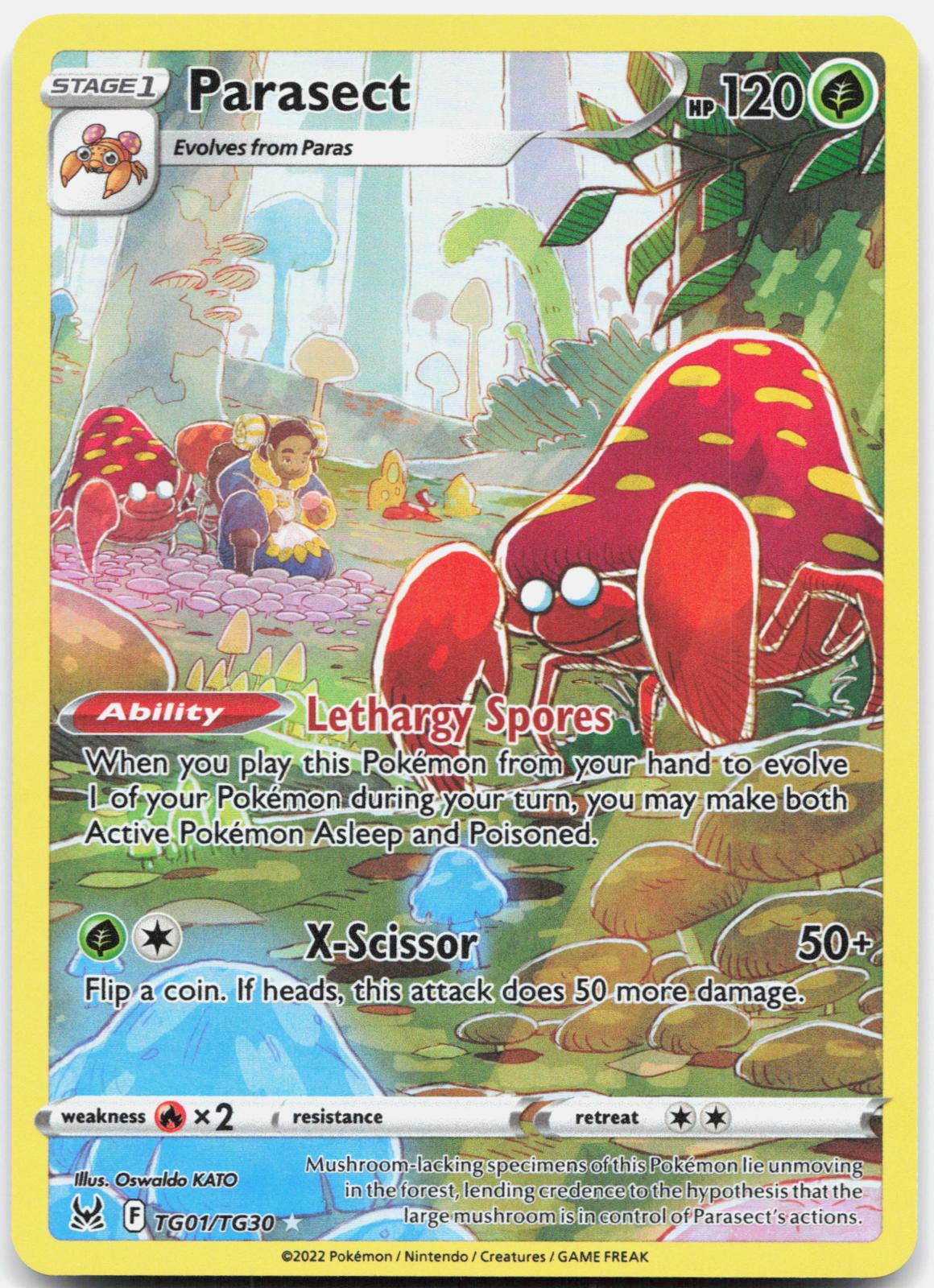 Parasect TG01/TG30 Holo Lost Origin Trainer Gallery Pokemon NM