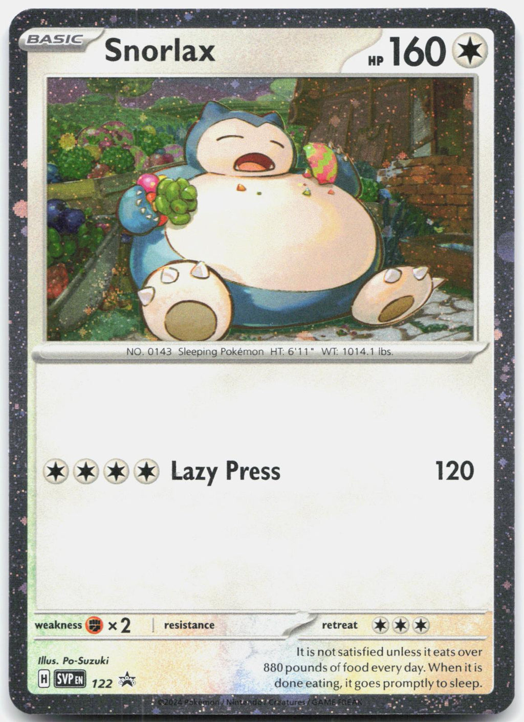 Snorlax 122 Holo Promo Scarlet & Violet Promo Pokemon Near Mint