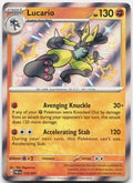 Lucario 174/091 Shiny Rare Paldean Fates Pokemon Holo Near Mint