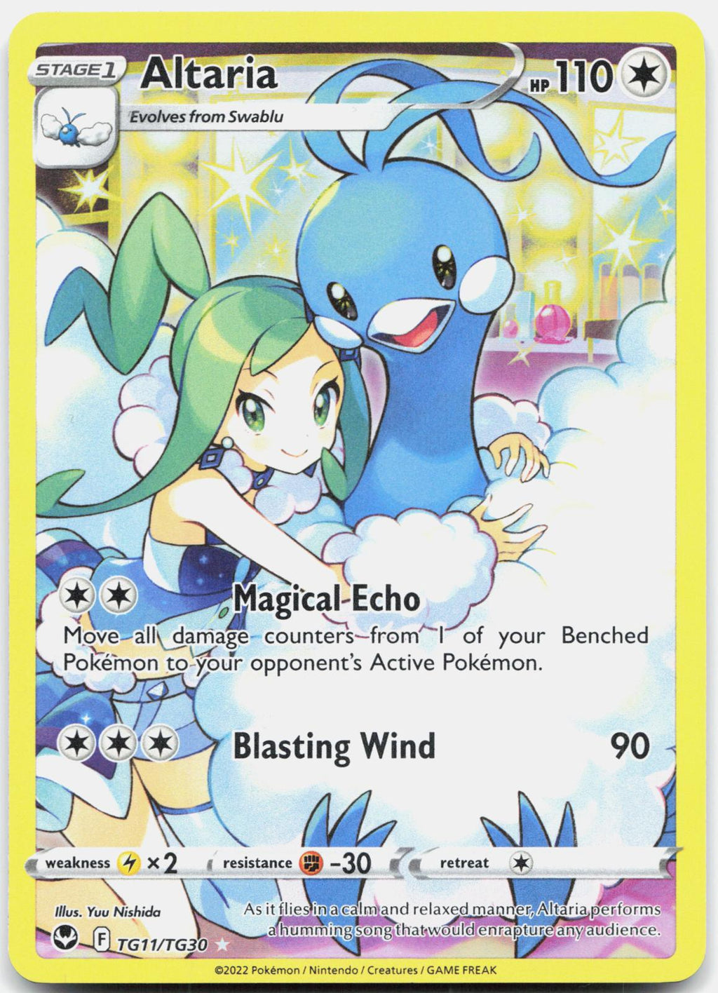 Altaria TG11/TG30 Holo Silver Tempest Trainer Gallery Pokemon NM