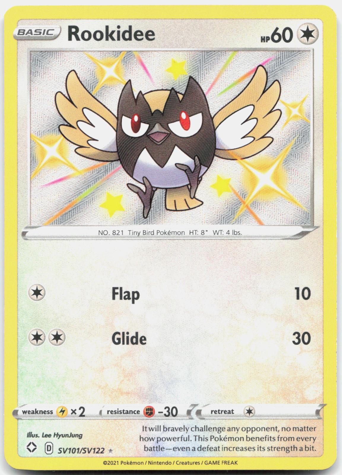 Rookidee SV101/SV122 Shiny Rare Shining Fates Shiny Vault Pokemon Holo Near Mint