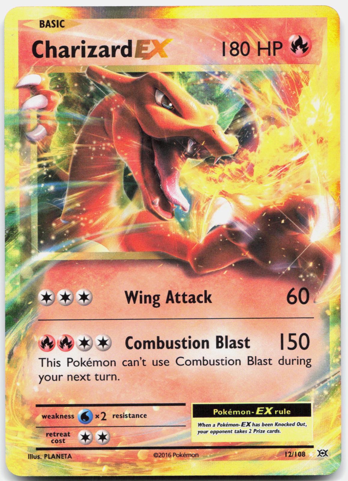 Charizard EX 12/108 Holo EX Rare Evolutions Pokemon Near Mint