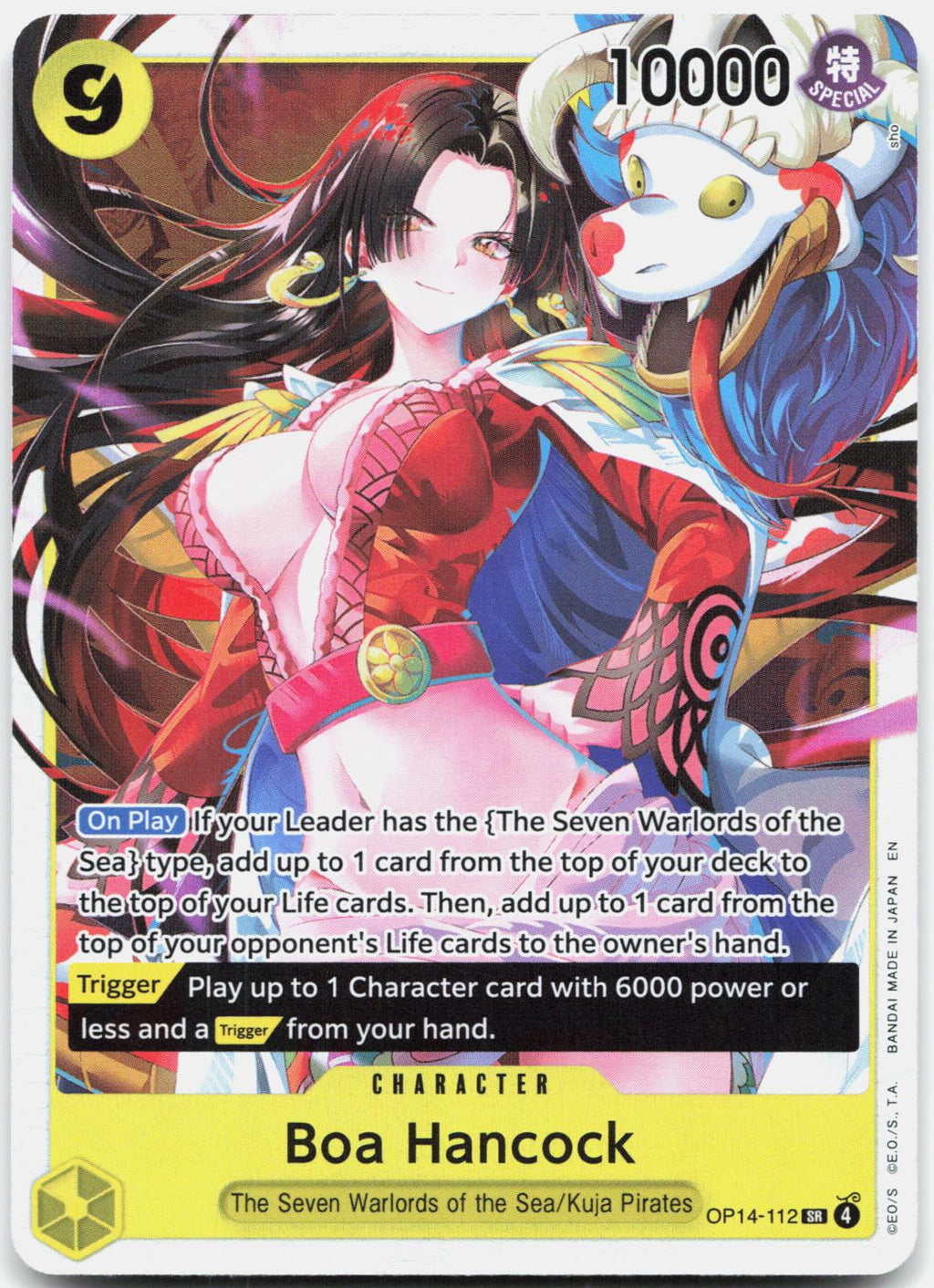 Boa Hancock OP14-112 Super Rare The Azure Sea's Seven One Piece Foil Near Mint