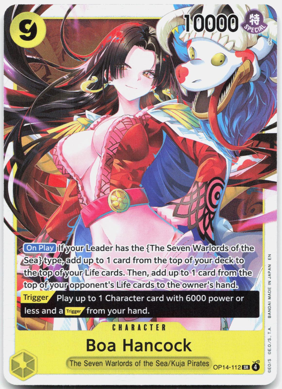 Boa Hancock OP14-112 Super Rare The Azure Sea's Seven One Piece Foil Near Mint