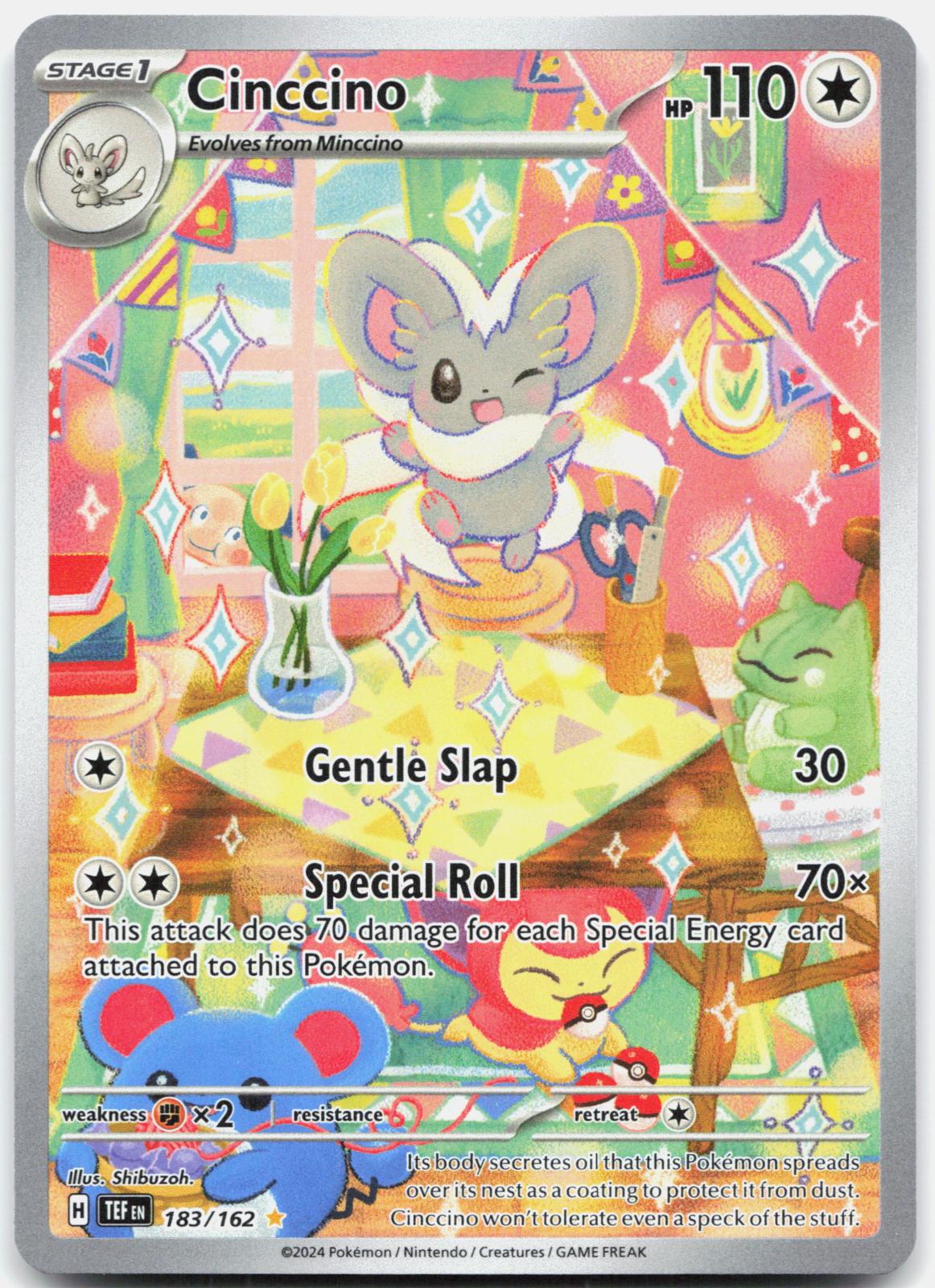 Cinccino 183/162 Illustration Rare Temporal Forces Pokemon Holo Near Mint