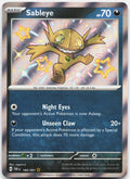 Sableye 184/091 Shiny Rare Paldean Fates Pokemon Holo Near Mint