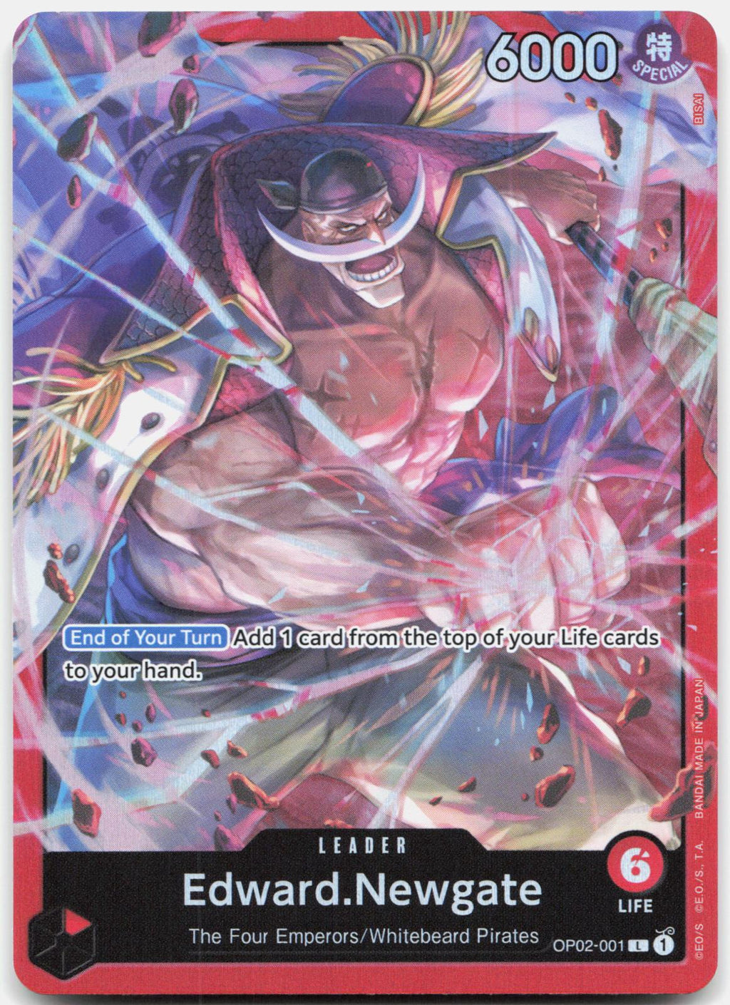 Edward.Newgate OP02-001 Starter Deck 15: RED Edward.Newgate One Piece Foil NM