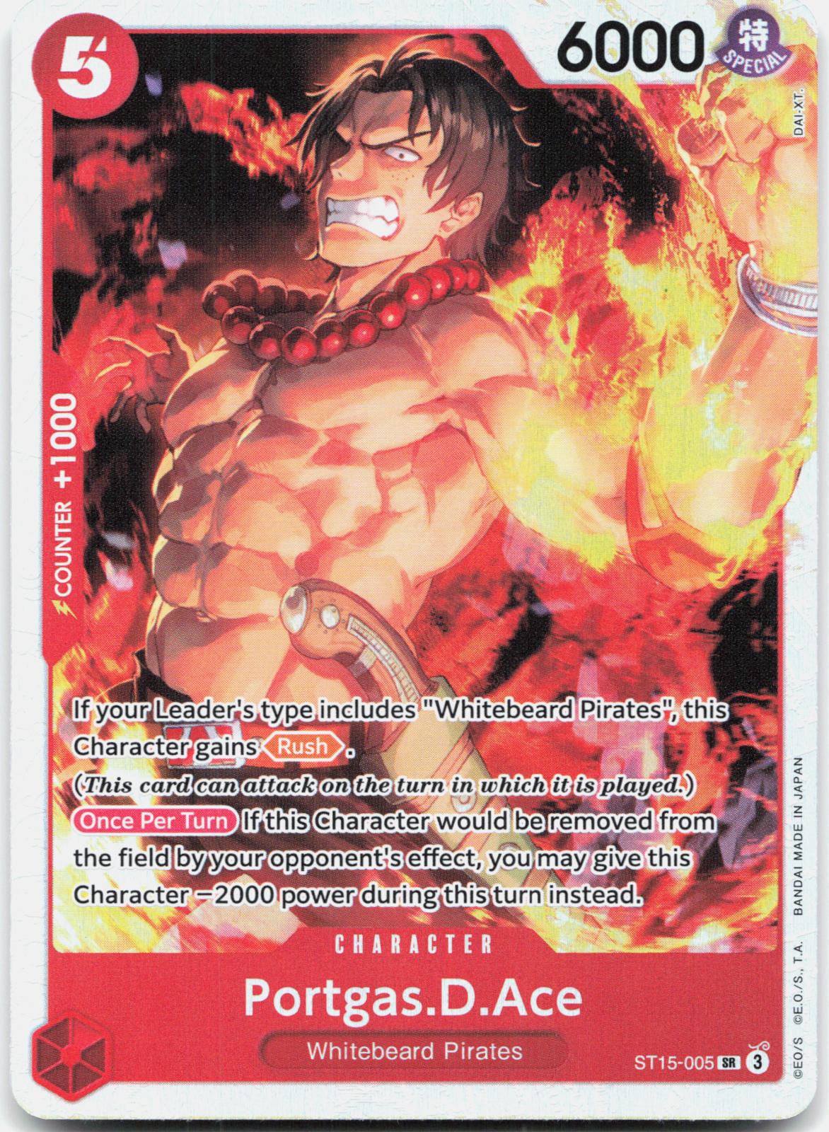 Portgas.D.Ace ST15-005 Starter Deck 15: RED Edward.Newgate One Piece Foil NM