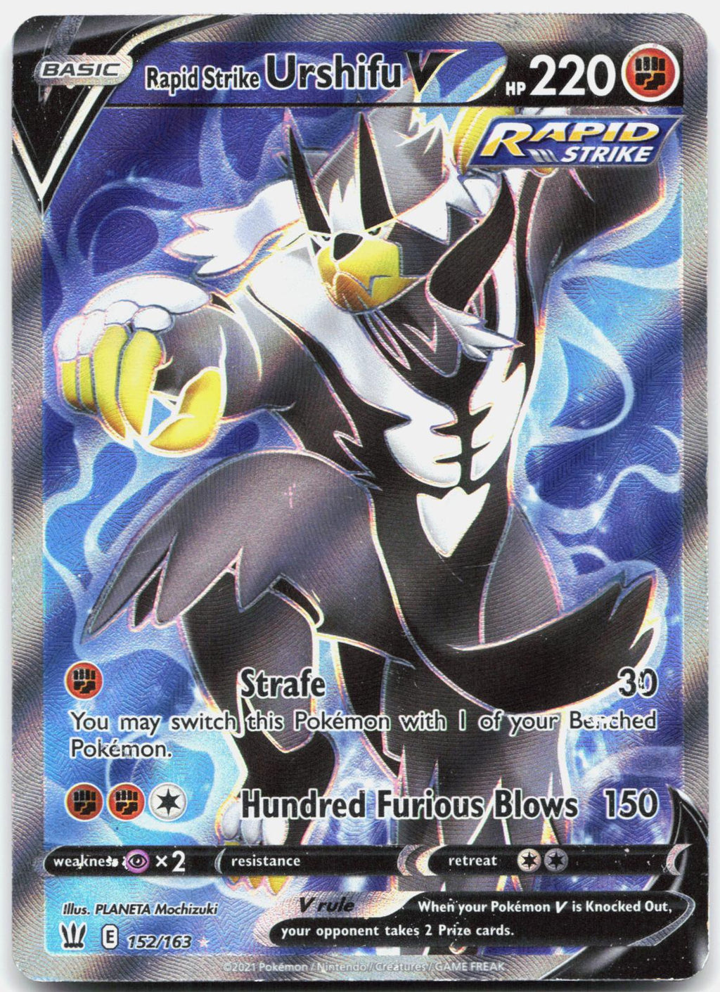 Rapid Strike Urshifu V 152/163 Ultra Rare Battle Styles Pokemon Holo Near Mint