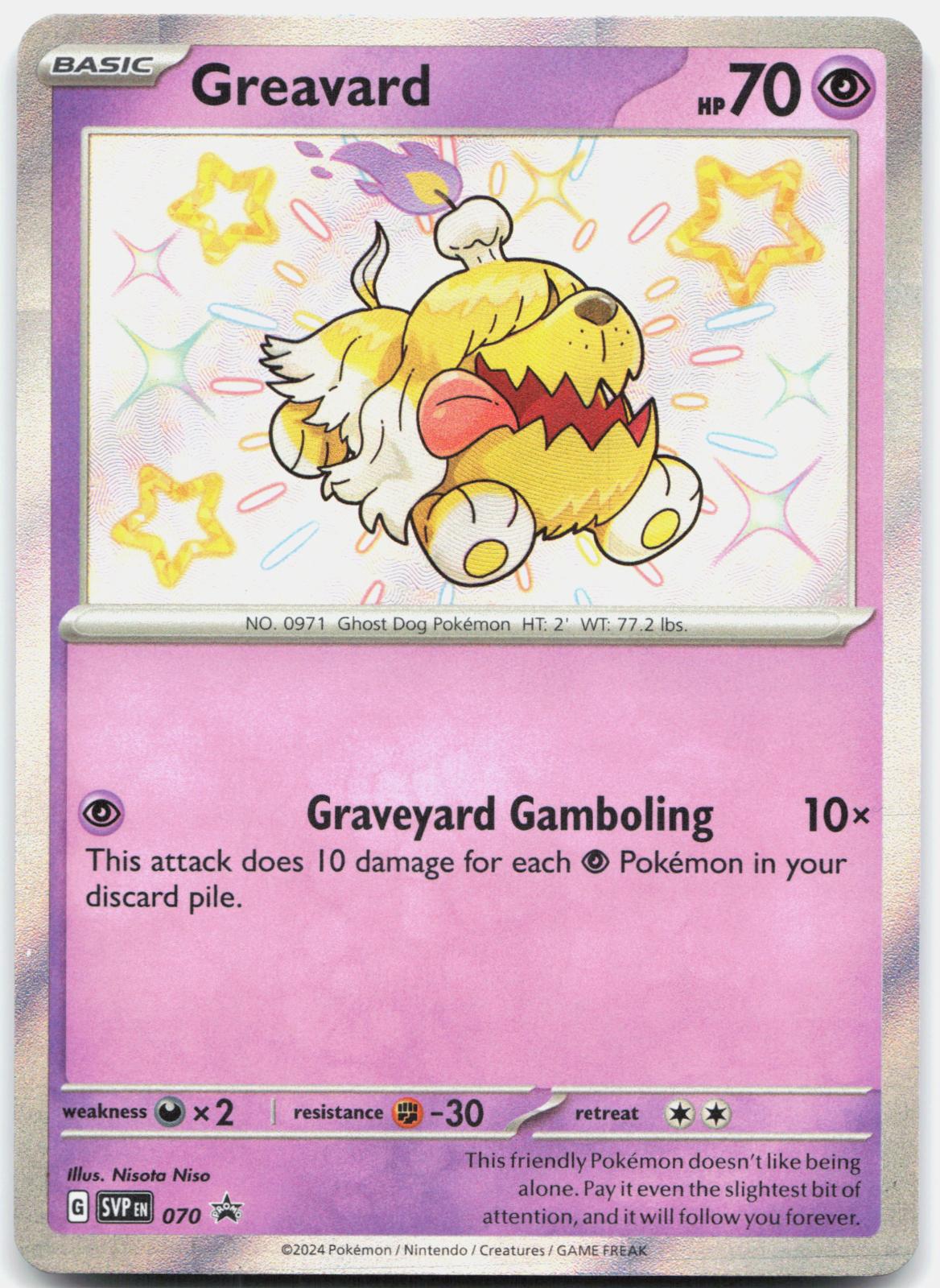Greavard 070 Holo Promo Scarlet & Violet Promo Pokemon Near Mint