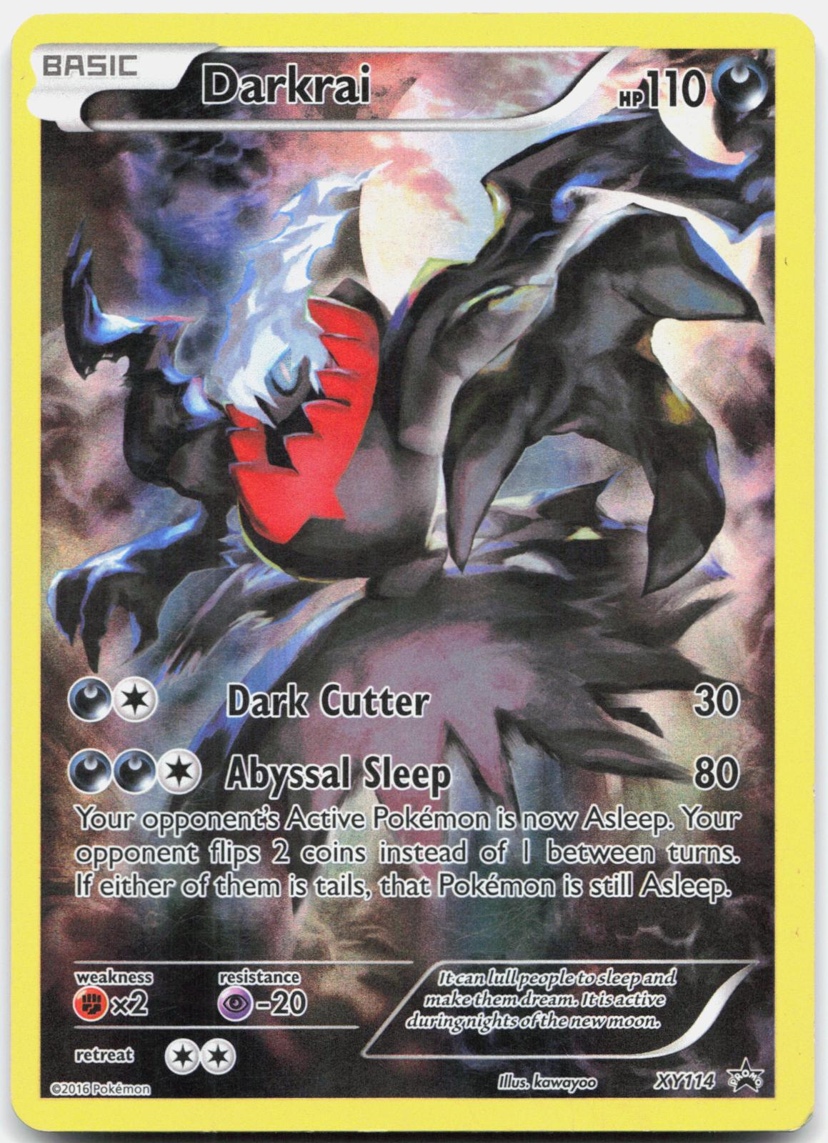 Darkrai XY114 Holo Promo XY Promo Pokemon Damaged