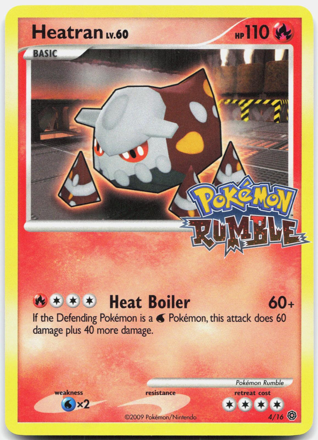 Heatran 4/16 Pokemon Rumble Pokemon Moderately Played