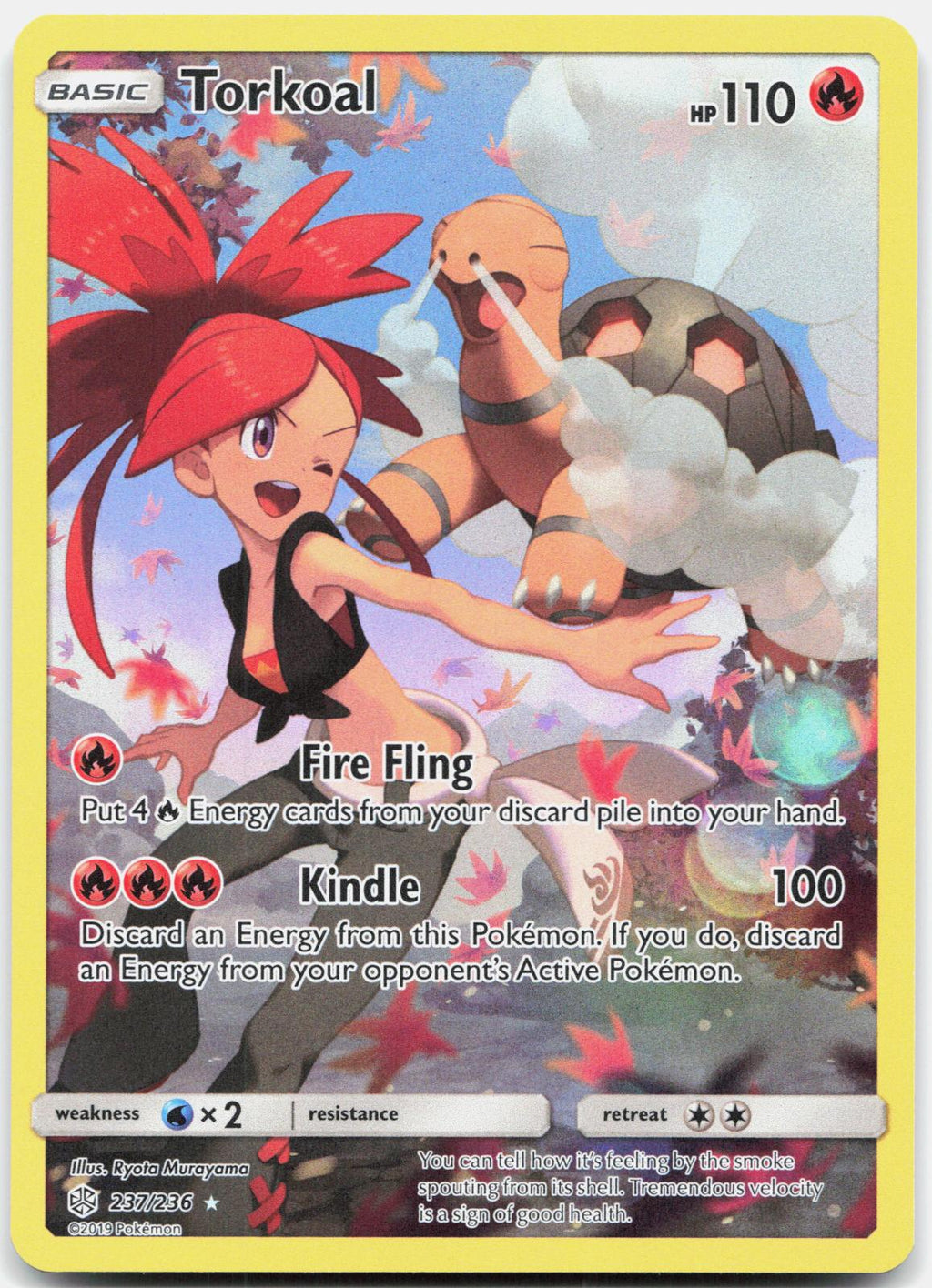 Torkoal 237/236 Secret Rare Cosmic Eclipse Pokemon Holo Near Mint