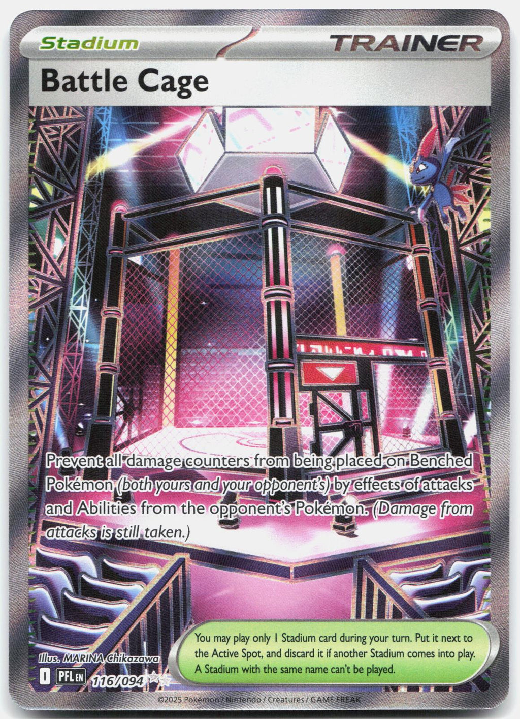 Battle Cage 116/094 Ultra Rare Phantasmal Flames Pokemon Holo Near Mint