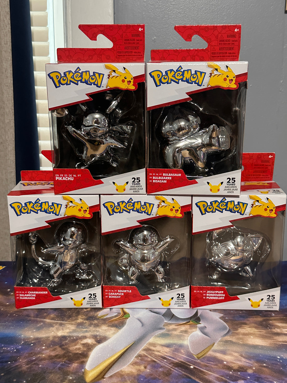 Pokemon Celebrations 25th Anniversary Silver Battle Figures Lot of 5