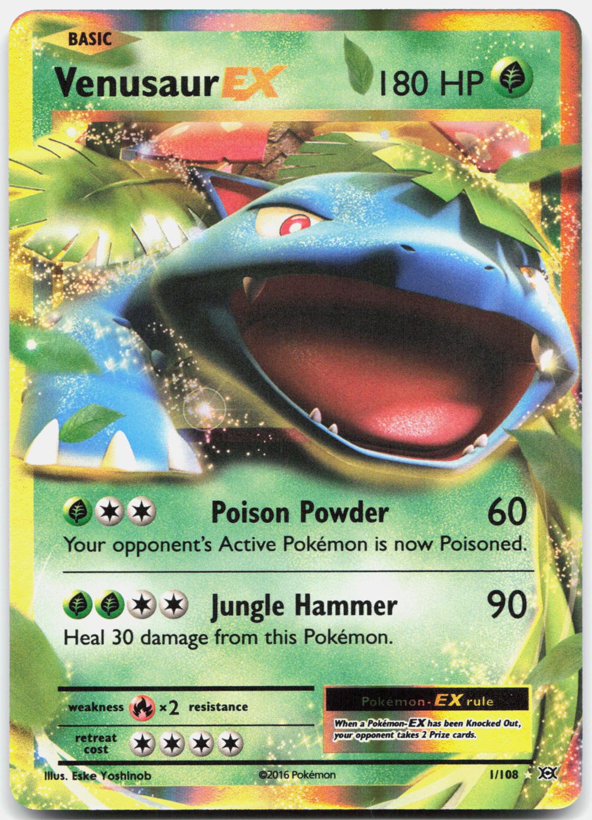 Venusaur EX 1/108 Holo EX Rare Evolutions Pokemon Near Mint