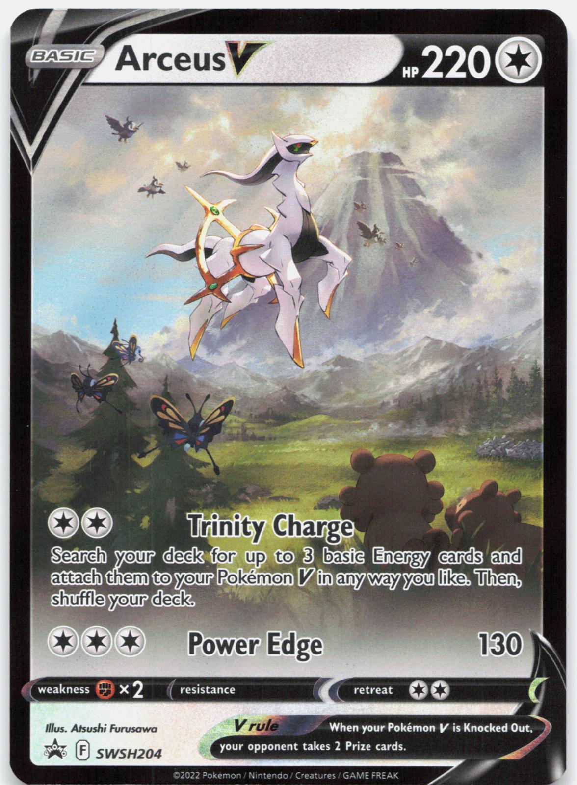 Arceus V SWSH204 Holo Promo Sword & Shield Promo Pokemon Near Mint