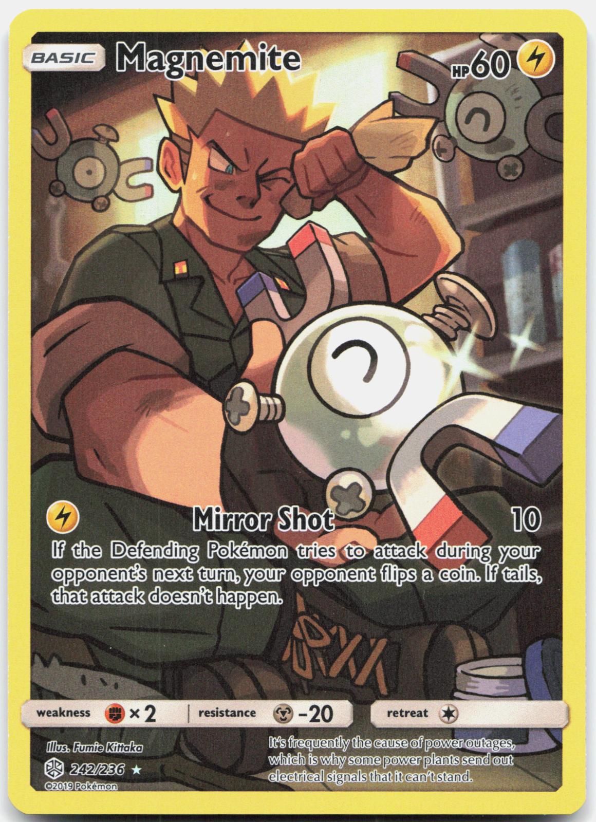 Magnemite 242/236 Secret Rare Cosmic Eclipse Pokemon Holo Near Mint