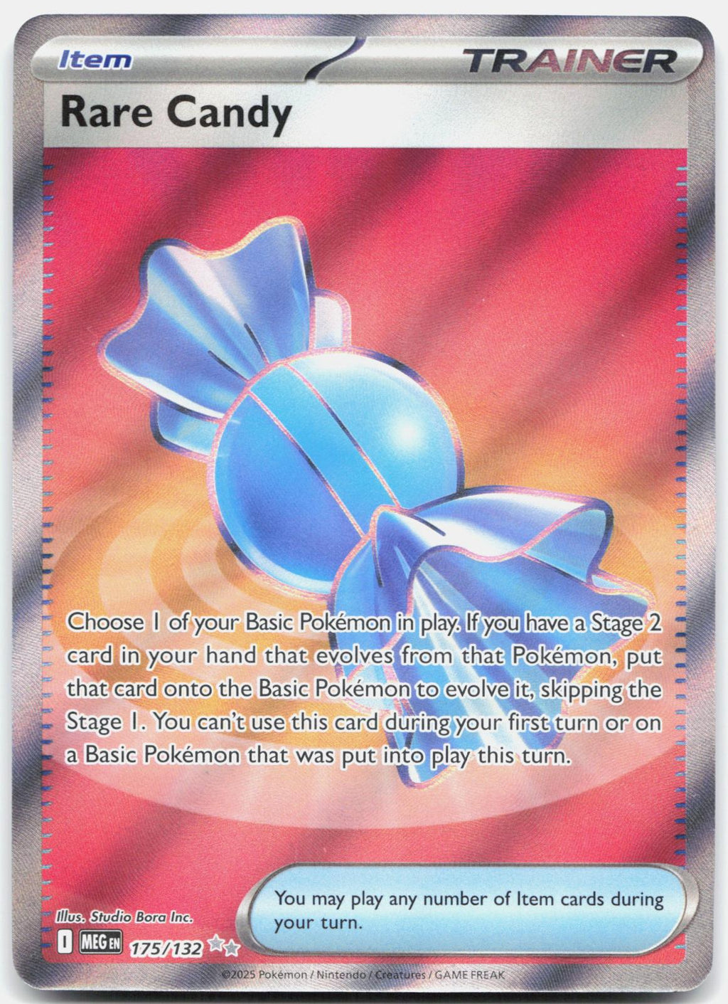 Rare Candy 175/132 Ultra Rare Mega Evolution Pokemon Holo Near Mint