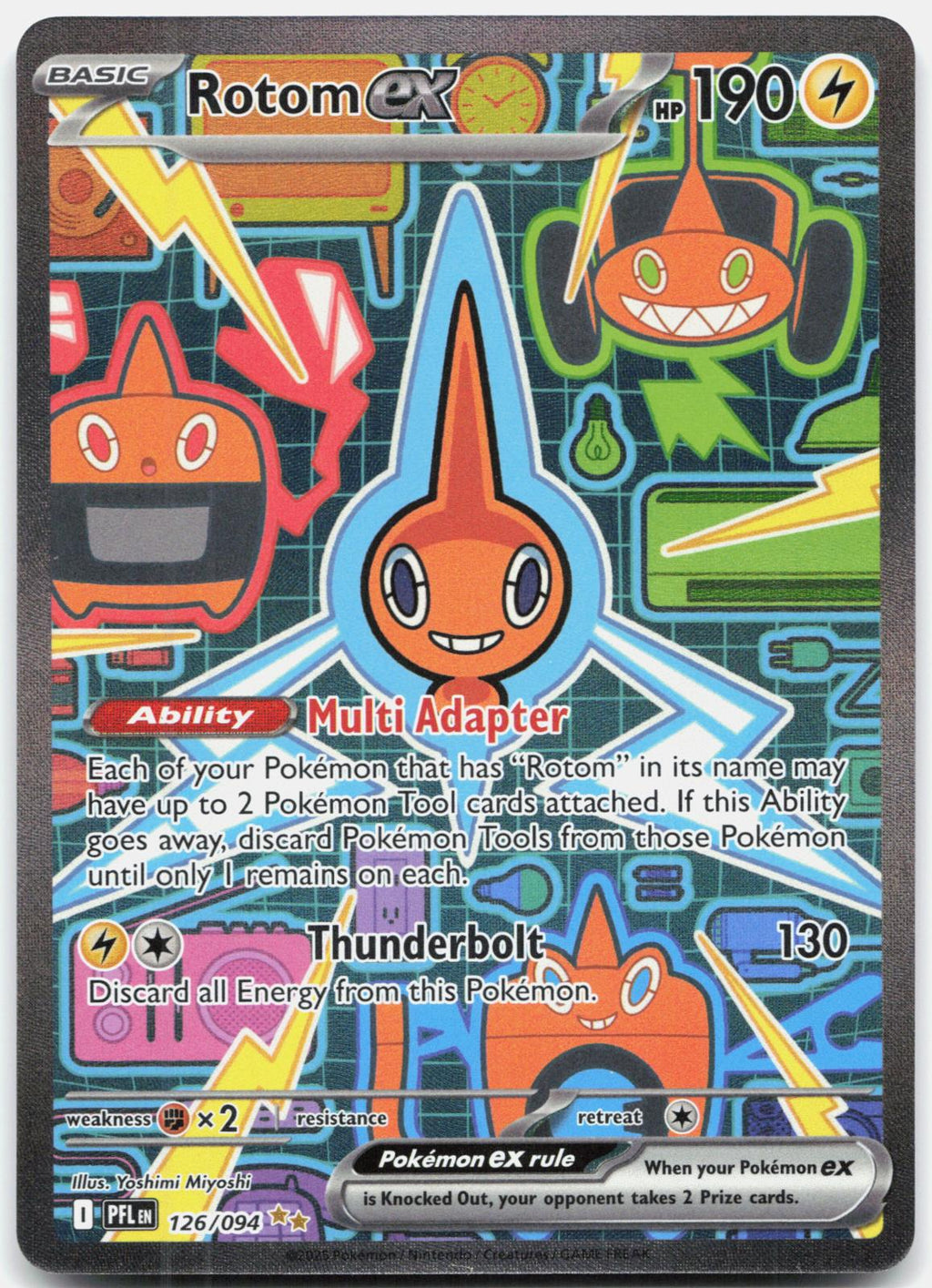 Rotom ex 126/094 Special Illustration Rare Phantasmal Flames Pokemon Holo NM
