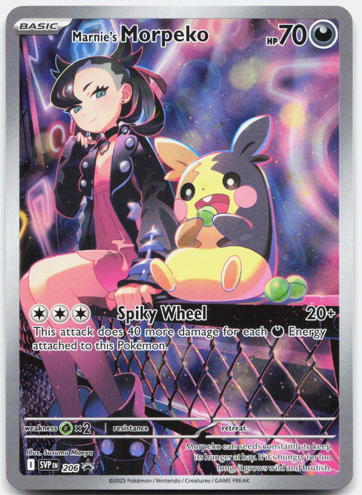 Marnie’s Morpeko 206 Holo Rare Scarlet & Violet Promo Pokemon Near Mint