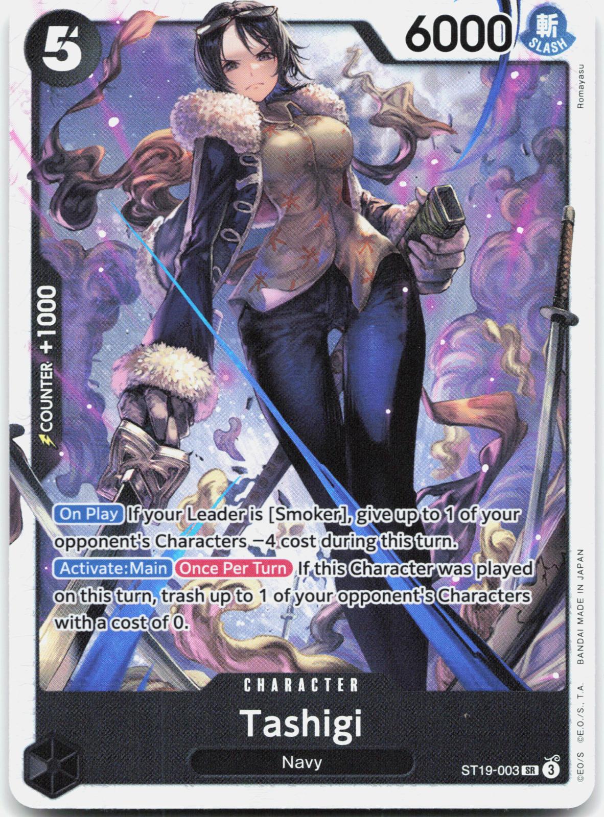 Tashigi ST19-003 Super Rare Starter Deck 19: BLACK Smoker One Piece Foil NM