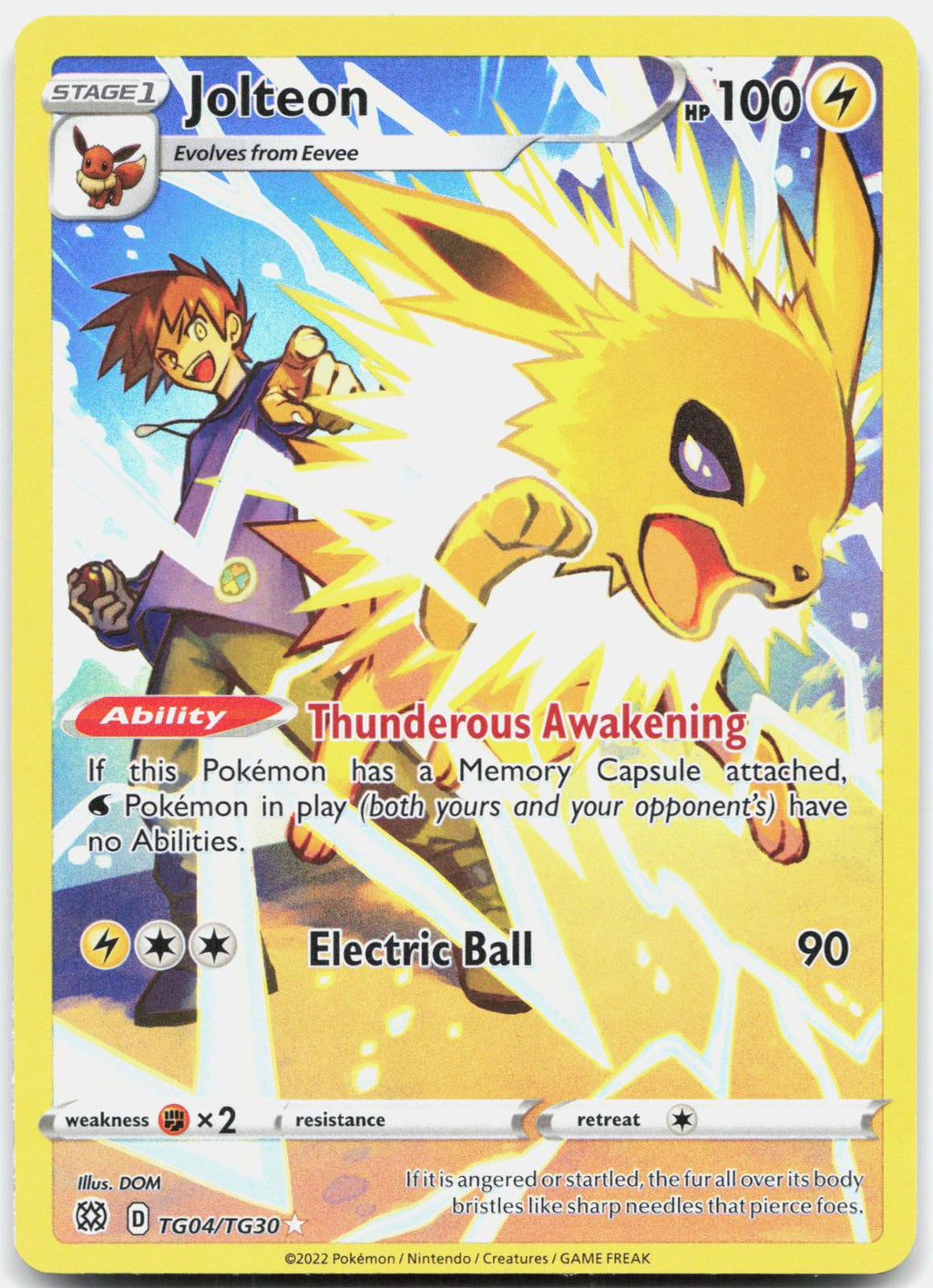 Jolteon TG04/TG30 Holo Brilliant Stars Trainer Gallery Pokemon NM