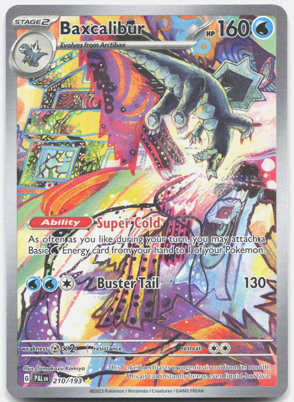 Baxcalibur 210/193 Illustration Rare Paldea Evolved Pokemon Holo Near Mint