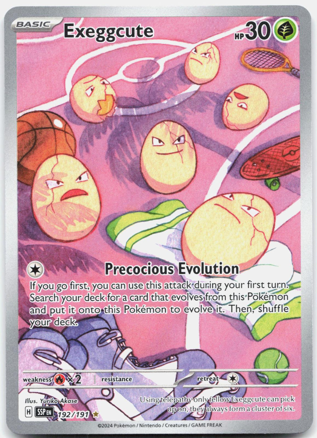 Exeggcute 192/191 Illustration Rare Surging Sparks Pokemon Holo Near Mint