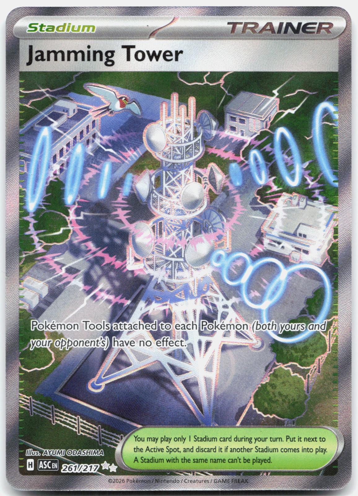 Jamming Tower 261/217 Ultra Rare Ascended Heroes Pokemon Holo Near Mint
