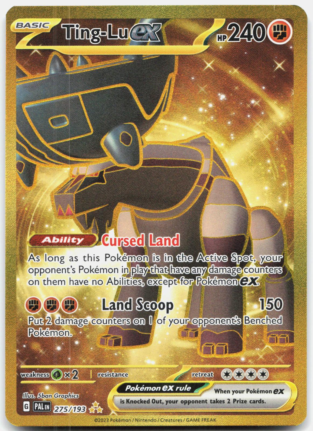 Ting-Lu ex 275/193 Hyper Rare Paldea Evolved Pokemon Holo Near Mint