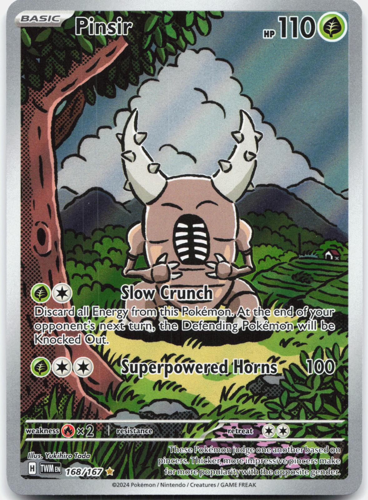 Pinsir 168/167 Illustration Rare Twilight Masquerade Pokemon Holo Near Mint