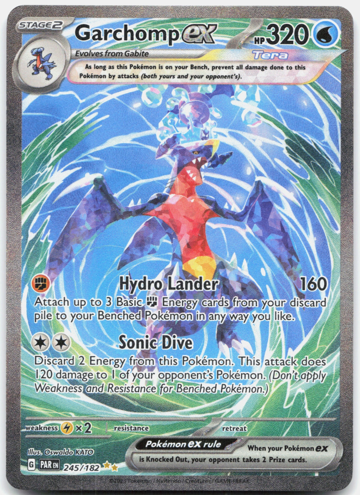 Garchomp ex Paradox Rift front