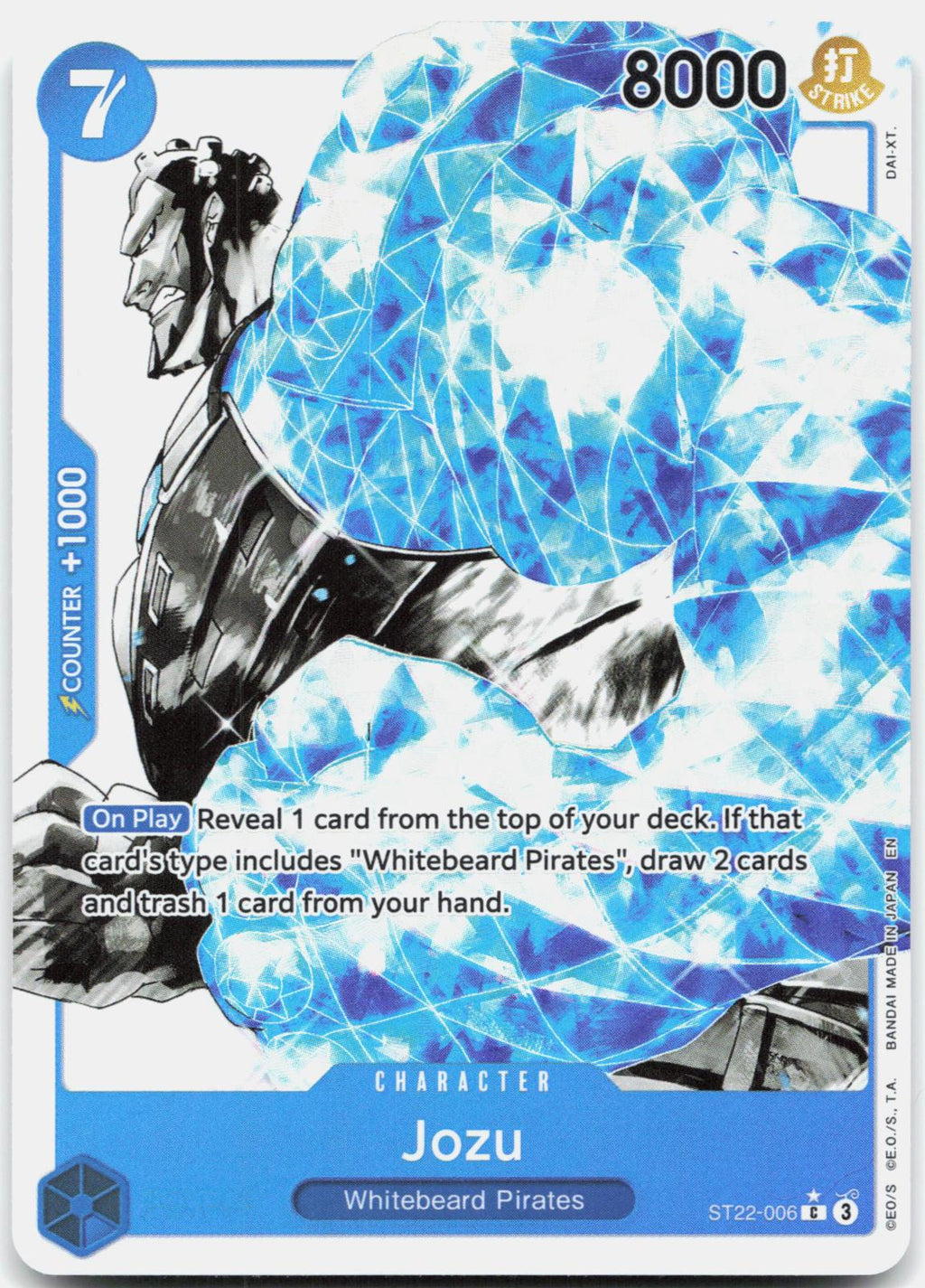 Jozu (Parallel) ST22-006 Common Starter Deck 22: Ace & Newgate One Piece Foil NM