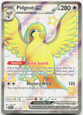 Pidgeot ex 221/091 Shiny Ultra Rare Paldean Fates Pokemon Holo Near Mint