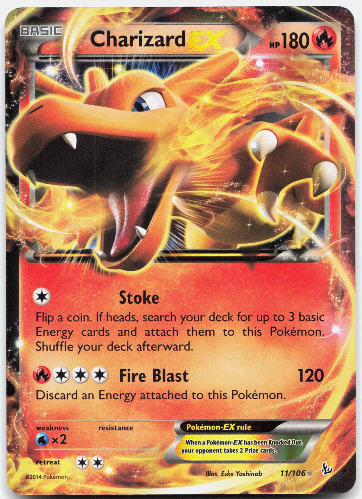 Charizard EX 11/106 Holo EX Rare Flashfire Pokemon Near Mint