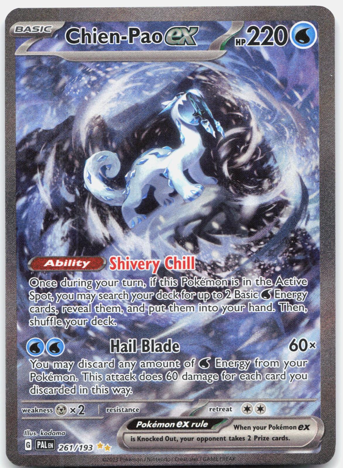 Chien-Pao ex 261/193 Special Illustration Rare Paldea Evolved Pokemon Holo NM