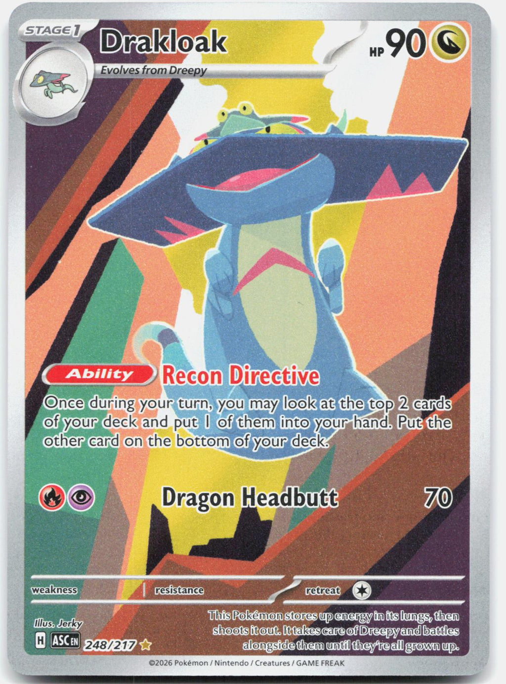 Drakloak 248/217 Illustration Rare Ascended Heroes Pokemon Holo Near Mint